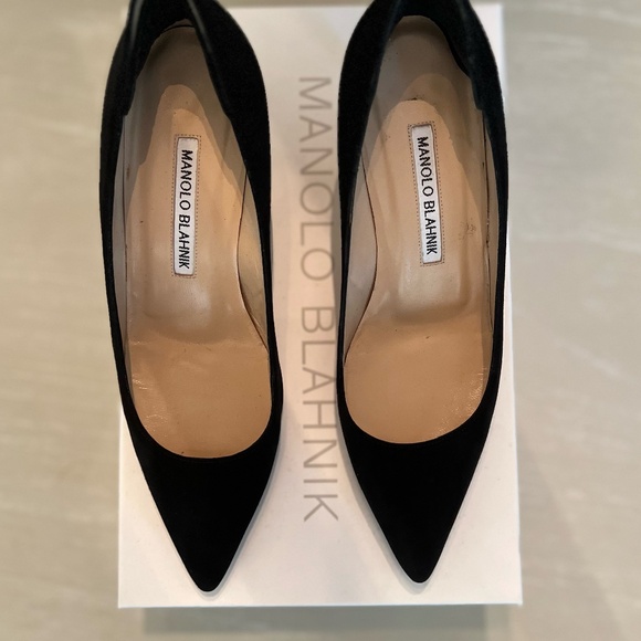 Manolo Blahnik Shoes - Manolo Blanik BB Black Suede Pumps - size 6/36 50mm heel